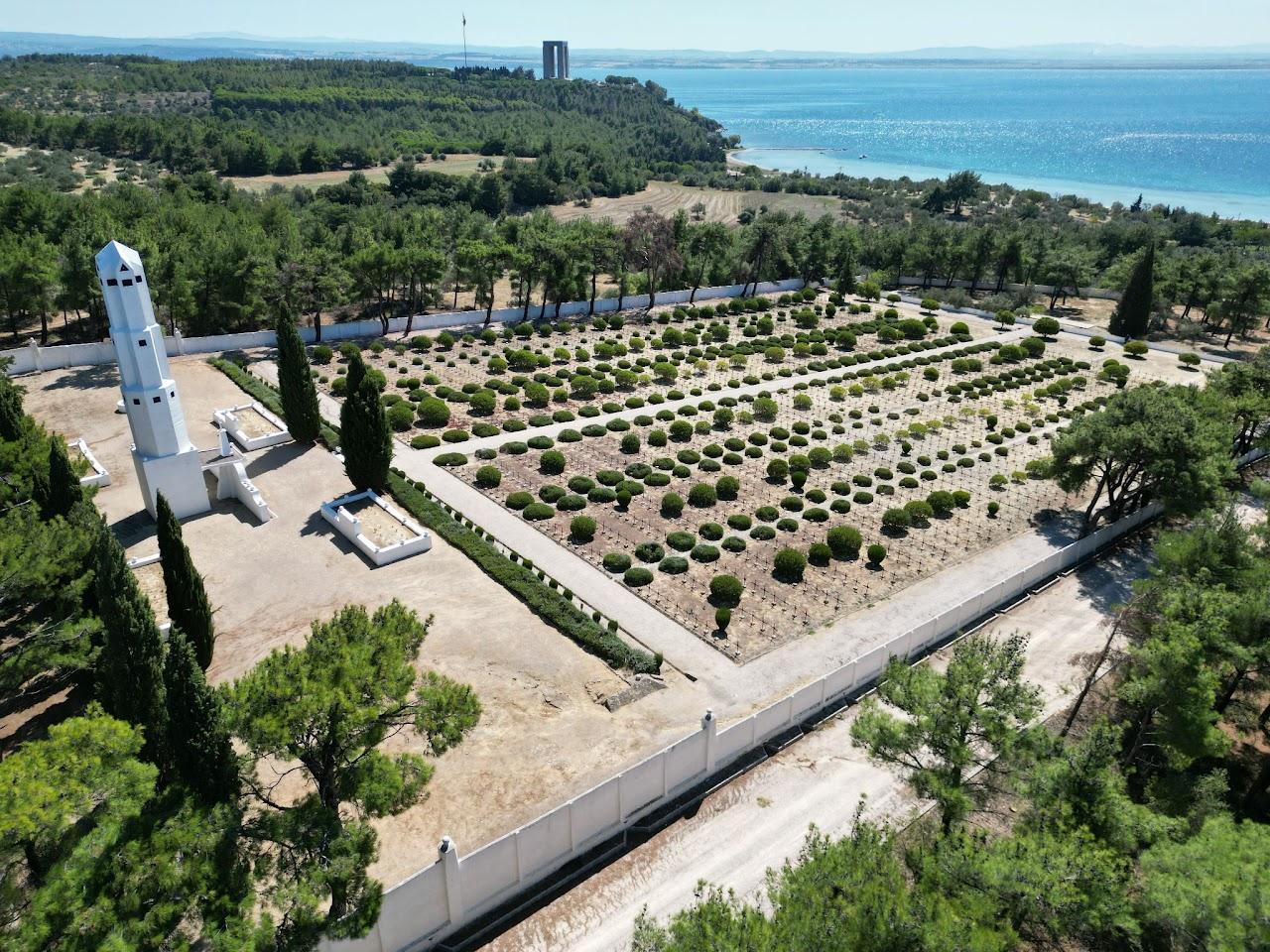 French military cemetery at Seddul-Bahr, aerial view