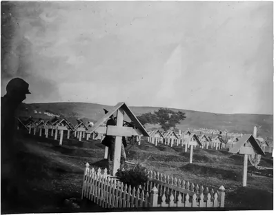 The French section of the military cemetery at Mudros.