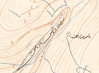 The head of Suleiman Dere is seen in the centre of the map excerpt.