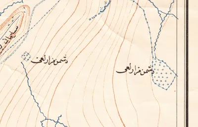 The cemetery is the one on the right of the map excerpt. Left is a cemetery east of the head of Suleiman Dere.